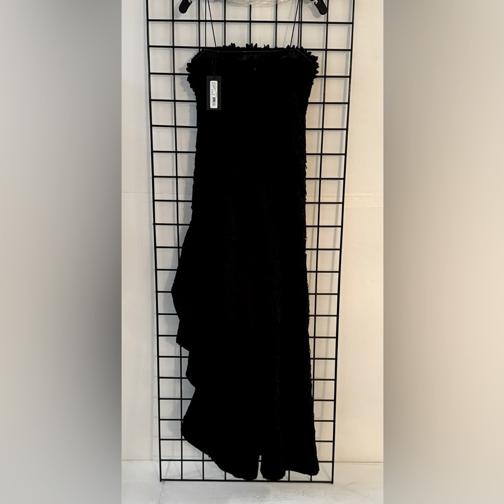 Ungaro Eva High Low Square Neck Floral Lace Gown - Picture 14 of 16